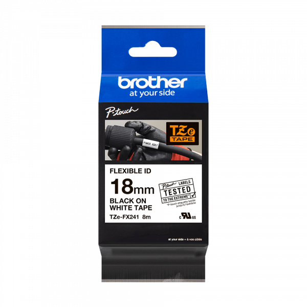 Плёнка для наклеек эластичная Brother TZE-FX241 (TZEFX241)